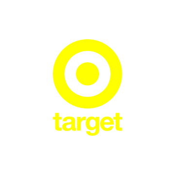 Yellow Target logo with the word 'target' underneath on a plain white background.